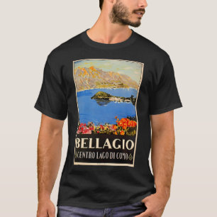 T-shirt Italie Bellagio Lac de Côme Annonce Vintage de voy