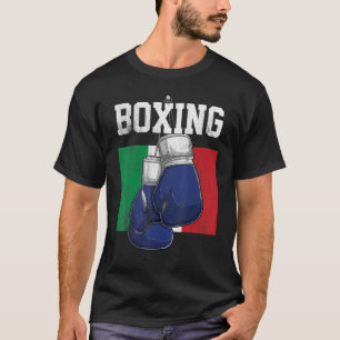 T-shirt Italie Boxer Gants Boxer Boxer Drapeau italien