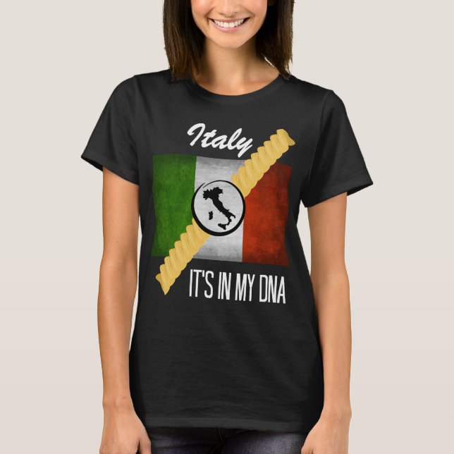 T-shirt Italie C'est dans mon ADN Ancestry drapeau italien (Devant)