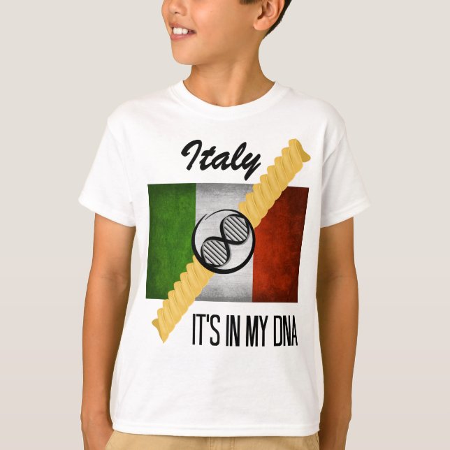 T-shirt Italie C'est dans mon ADN Molecule Drapeau Italien (Devant)