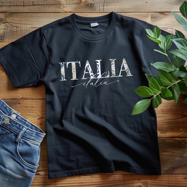 T-shirt Italie | Chemise minimaliste moderne de la fierté  (Créateur téléchargé)