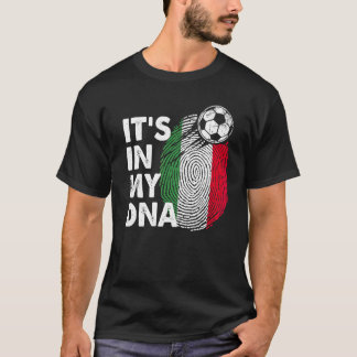 T-shirt Italie Dans Mon Adn Italia Équipe Drapeau Italia