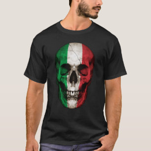T-shirt Italie Drapeau crâne racines albanaises Fière patr