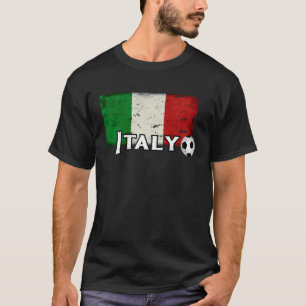 T-shirt Italie Drapeau Fans De Football Aime Leur Football