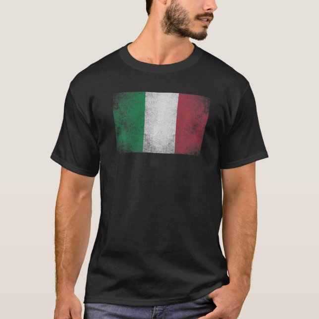 T-shirt Italie Drapeau Fierté Pays Accueil Correspondant D (Devant)