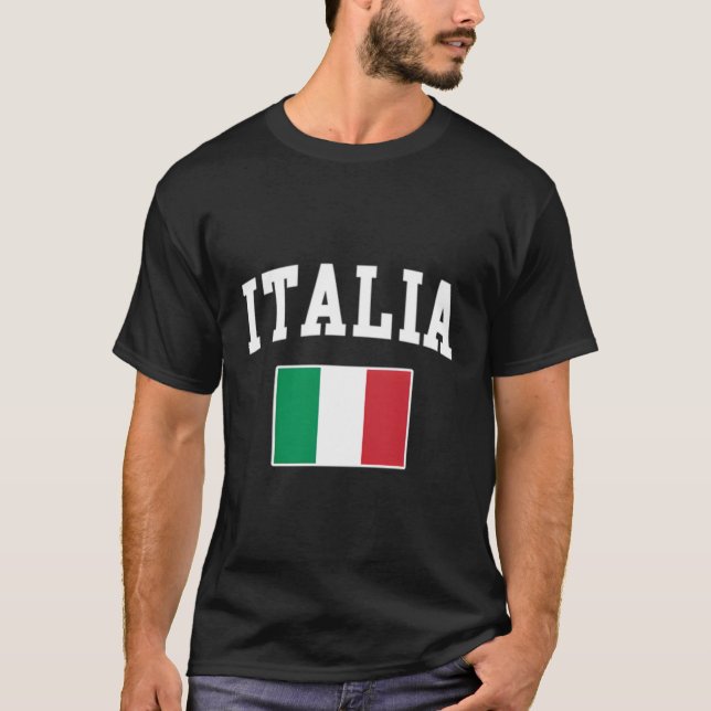 T-shirt Italie Drapeau Italie Italiano Famille Italiano (Devant)