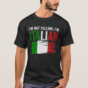 T-shirt Italie Drapeau Italie Racines Humour Je ne hurle p