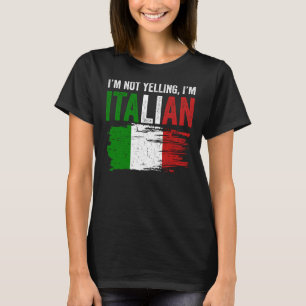 T-shirt Italie Drapeau Italie Racines Humour Je ne hurle p
