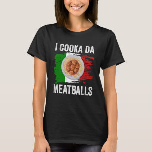 T-shirt Italie Drapeau Italien Racines Foody I Cooka Da Me