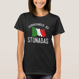 T-shirt Italie Élevé & Né Entouré De Stunadas Italien