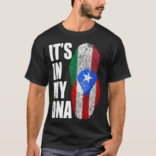 T-shirt Italie Et Porto Rico Mélangent Le Patrimoine De L'