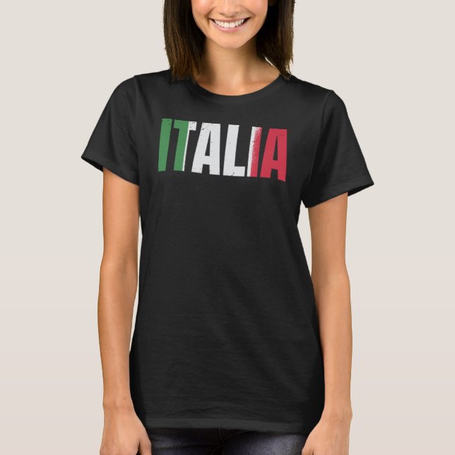 T-shirt Italie fans drapeau italien Italia football soccer (Devant)