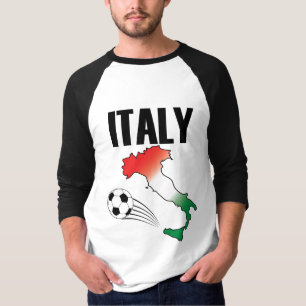 T-shirt Italie Football Carte Ventilateur Boot Soccer Ball