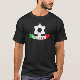 T-shirt Italie Football Drapeau Italien Football Ball Ital