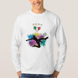T-shirt Italie Football Fan Chemise Drapeau de football