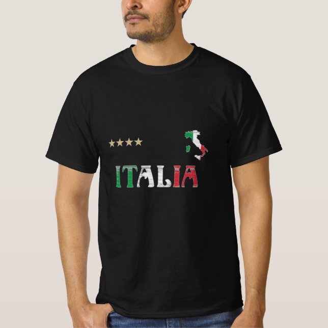 T-shirt Italie Football Fan Shirt Drapeau (Devant)