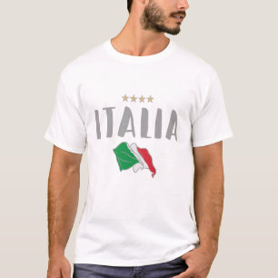 T-shirt Italie Football Fan Shirt Drapeau