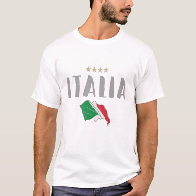 T-shirt Italie Football Fan Shirt Drapeau (Devant)