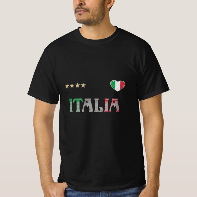 T-shirt Italie Football Fan Shirt Drapeau (Devant)