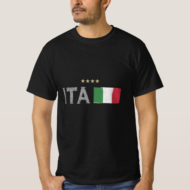 T-shirt Italie Football Fan Shirt Drapeau (Devant)
