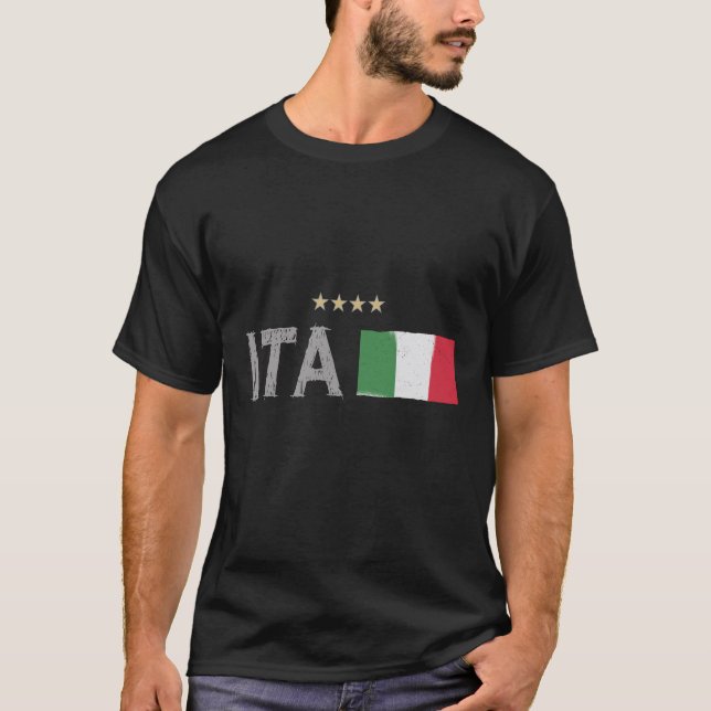 T-shirt Italie Football Fan Shirt Drapeau (Devant)