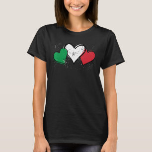 T-shirt Italie Heartbeat Italie Drapeau italien Coeur Ital