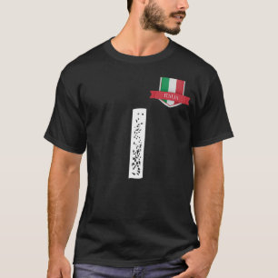 T-shirt Italie Italia Drapeau Humain Lettre I Italie Itali