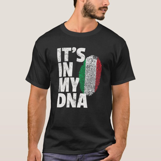 T-shirt Italie Italie Drapeau C'est dans mon ADN cadeau de (Devant)