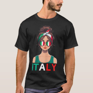 T-shirt Italie Italienne Filles Italia Fille mignonne Femm