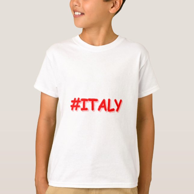 T-shirt "#ITALIE" Joli Design. Commandez dès maintenant  (Devant)