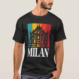 T-shirt Italie Milan Avec Milan Cathédrale Dom De Milan
