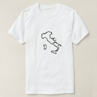 T-shirt Italie Pays Outline avec Italie Script Modern