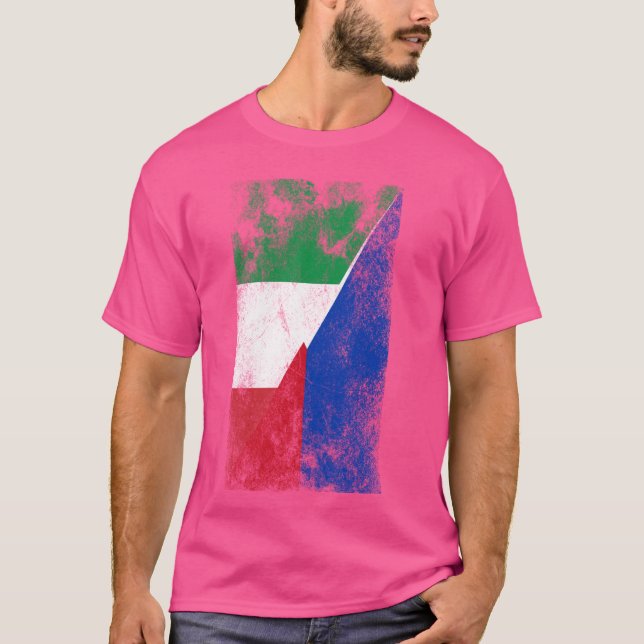 T-shirt Italie Philippines Drapeaux - Italien Filipino, Ph (Devant)