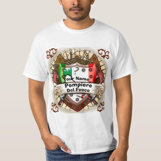 T-shirt Italie Pompier (Devant)