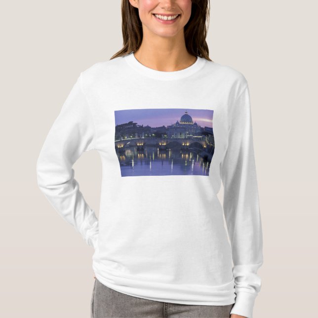T-shirt Italie, Rome Saint-Pierre et Ponte Sant Angelo, (Devant)