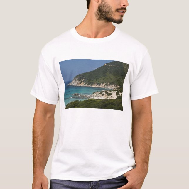 T-shirt Italie, Sardaigne, Solanas. Plage. (Devant)