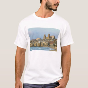 T-shirt Italie, Sicile, Cefalu, Vue avec Duomo depuis 2