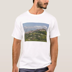 T-shirt Italie, Sicile, Enna, Calascibetta, Vue matinale