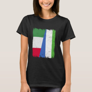 T-shirt Italie Sierra Leone Demi-drapeau Italien Sierra-le