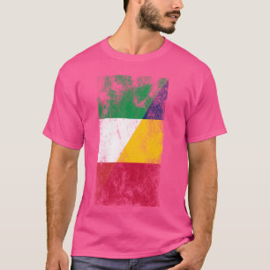 T-shirt Italie Tchad Drapeaux - Italien Tchadien