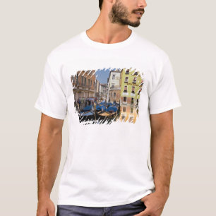 T-shirt Italie, Venise, gondoles amarrées le long du canal