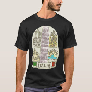 T-shirt Italie Venise Milan Pise Vérone Rome