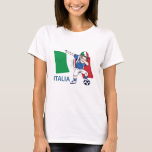 T-shirt Italie Ventilateur de football Enfant dabbing écob