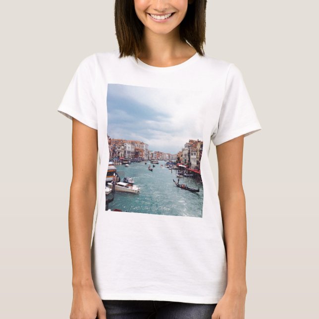 T-shirt Italie vintage Canal de Venise Photo (Devant)