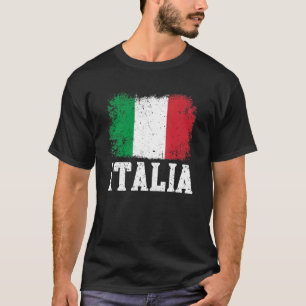 T-shirt Italie vintage Italie Pavillon Pride Patriotique A