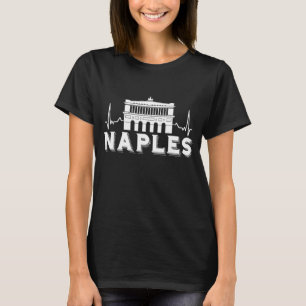 T-shirt Italien Accueil Heartbeat Naples Italie Napoli Sou