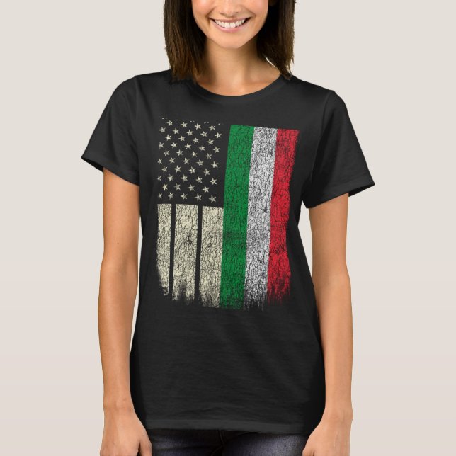 T-shirt Italien Américain Roots Pride Drapeau 4ème de (Devant)