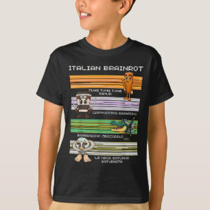 T-shirt Italien Brainrot mème drôle Compilation caractère