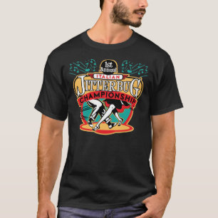 T-shirt italien de championnats de jitterbug