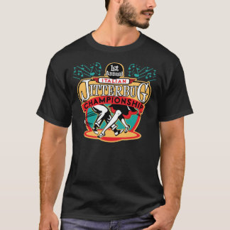 T-shirt italien de championnats de jitterbug